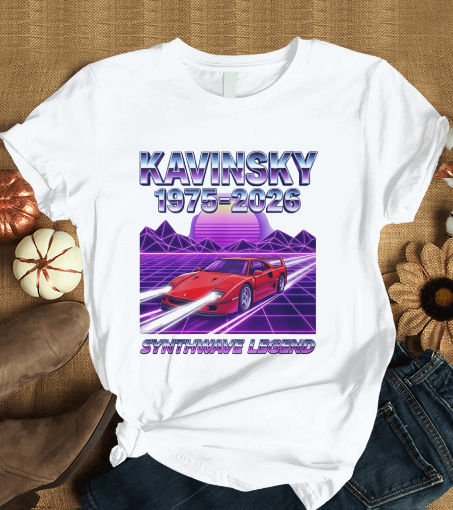 Kavinsky 1975 2026 Synthwave Legend Vaporwave Retro Car Aesthetic T-Shirt