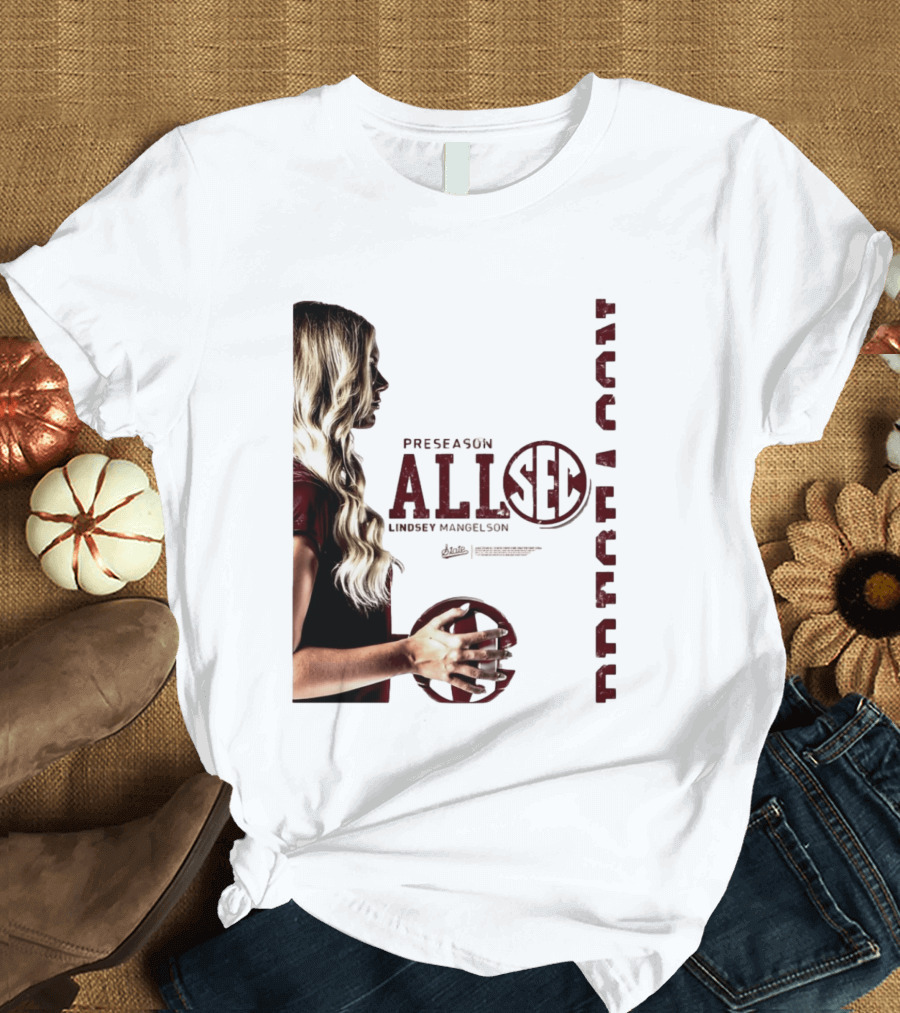 Preseason All SEC Lindsey Mangelson Mississippi State Volleyball 2026 T-Shirt