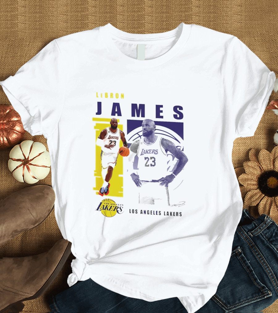 LeBron James Los Angeles Lakers Basketball Highlights 23 T-Shirt