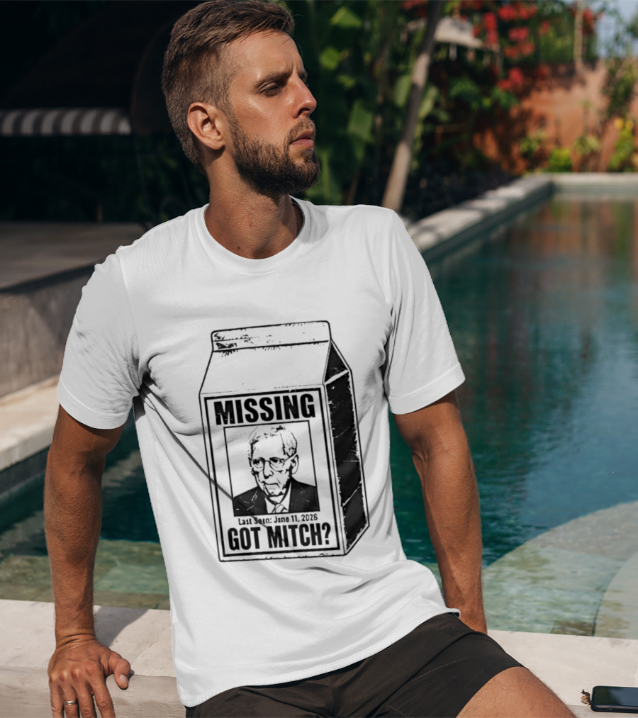 Missing Mitch McConnell Got Mitch Milk Carton T-Shirt