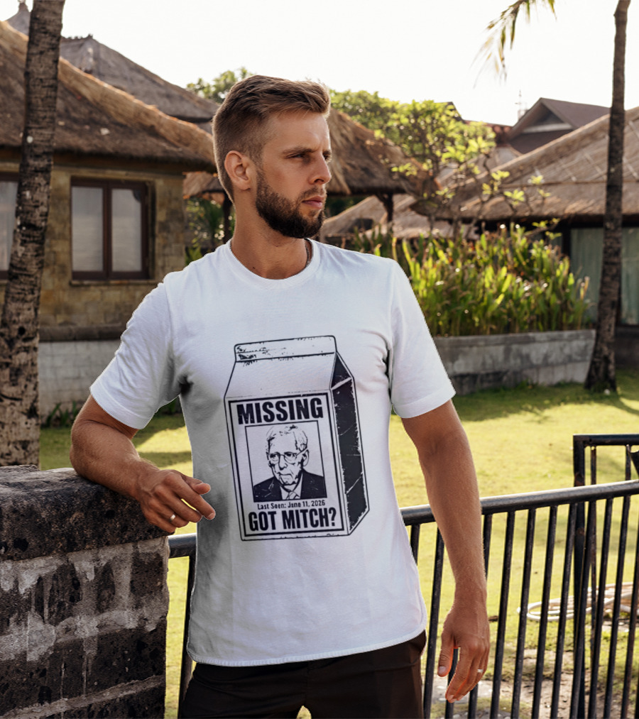 Missing Mitch McConnell Got Mitch Milk Carton T-Shirt
