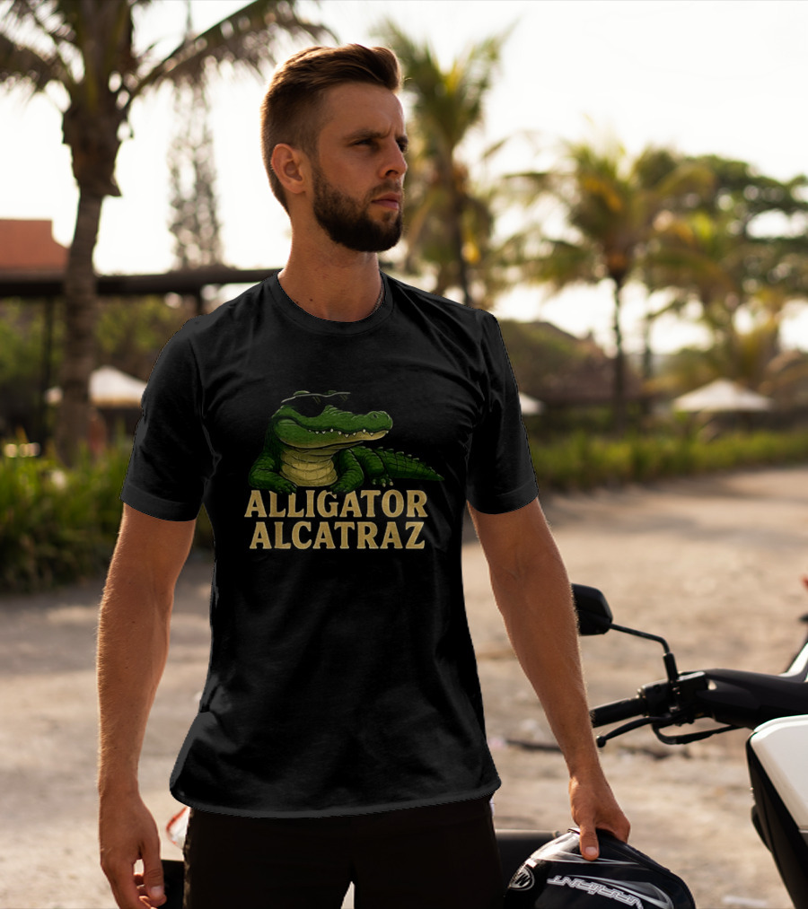 Alligator Alcatraz Sunglasses Meme Florida Humor T-Shirt