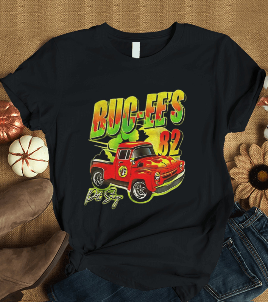 Buc Ee's 82 Pit Stop Vintage Red Truck T-Shirt