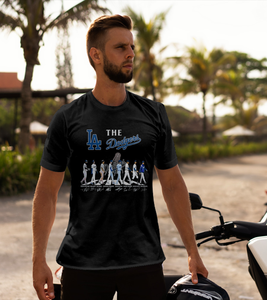 Los Angeles Dodgers Abbey Road MLB Baseball The Dodgers Signatures T-Shirt