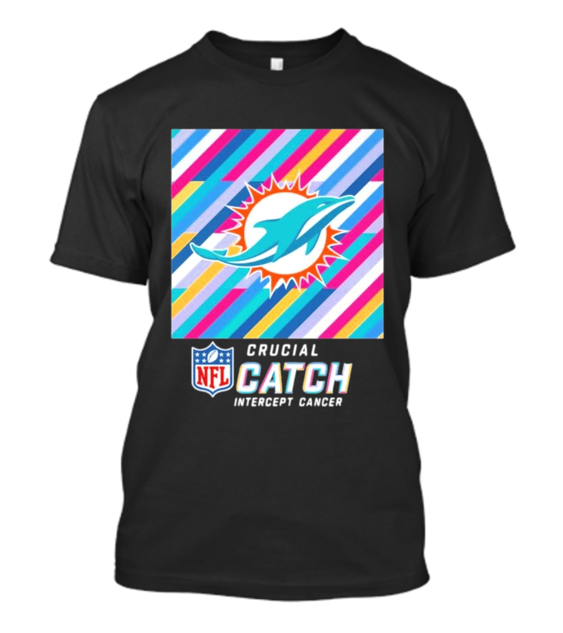 Crucial Catch Intercept Cancer NFL Miami Dolphins 2024 T-Shirt