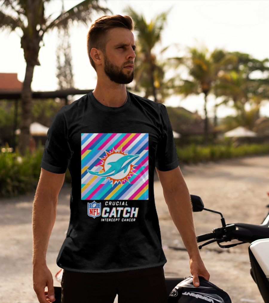 Crucial Catch Intercept Cancer NFL Miami Dolphins 2024 T-Shirt