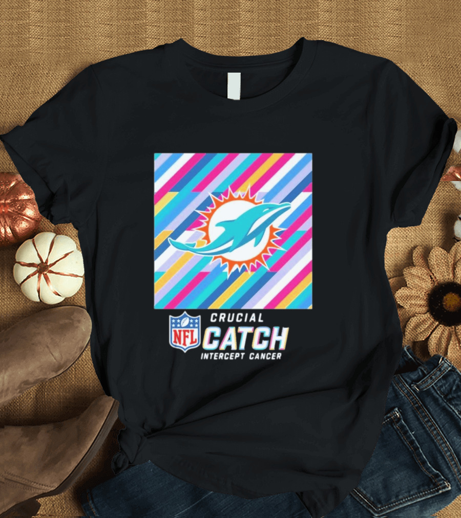 Crucial Catch Intercept Cancer NFL Miami Dolphins 2024 T-Shirt