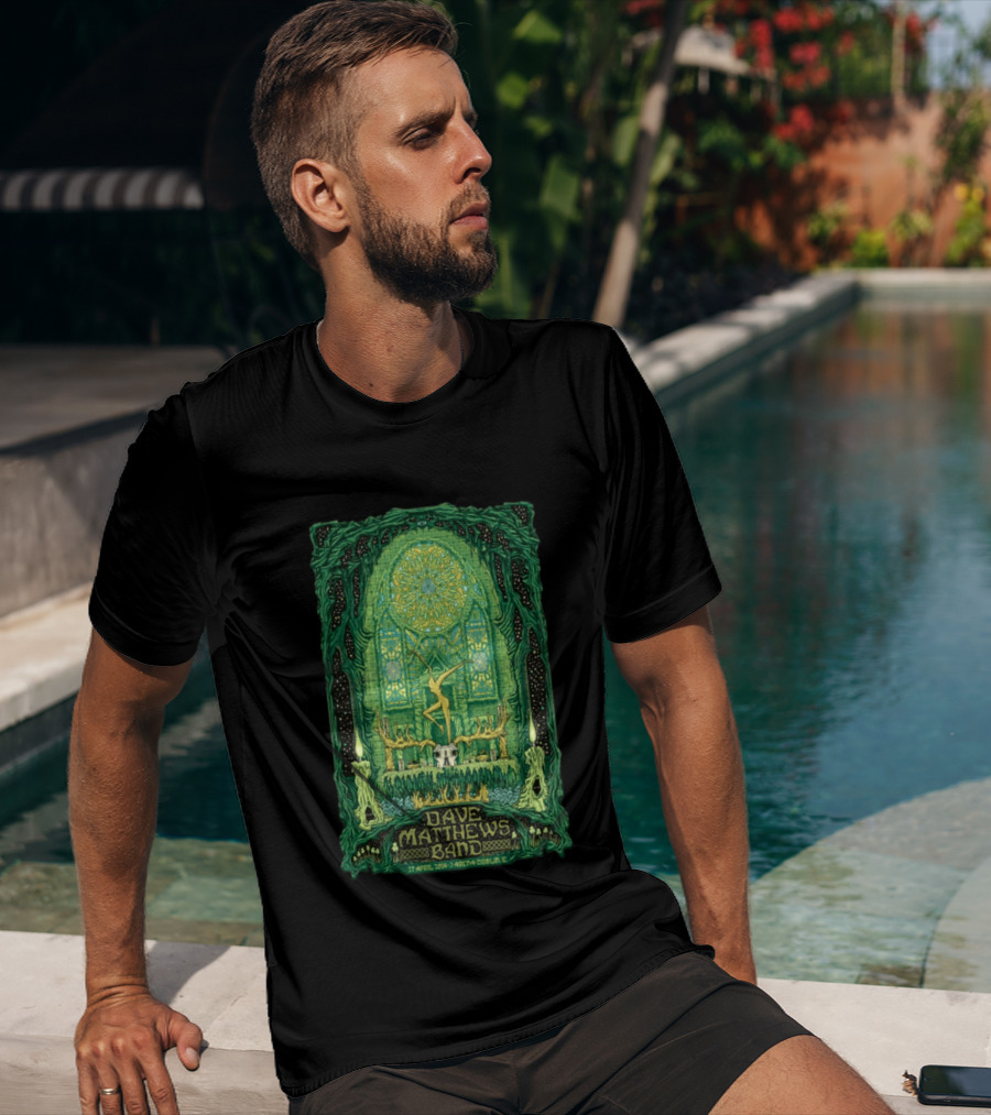 Dave Matthews Band 27 April 2024 3Arena Dublin IE Concert Art With Celtic And Candle T-Shirt