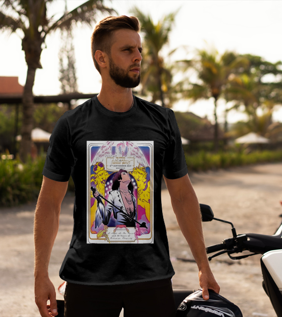 Freddie Mercury 79th Birthday Montreux 6th September 2025 50 Years Of Bohemian Rhapsody Celebration T-Shirt