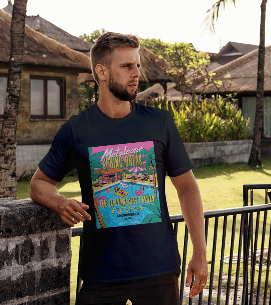 Metalcore Spring Break The Devil Wears Prada ERRA Kingdom Of Giants Acres Tour 2025 T-Shirt