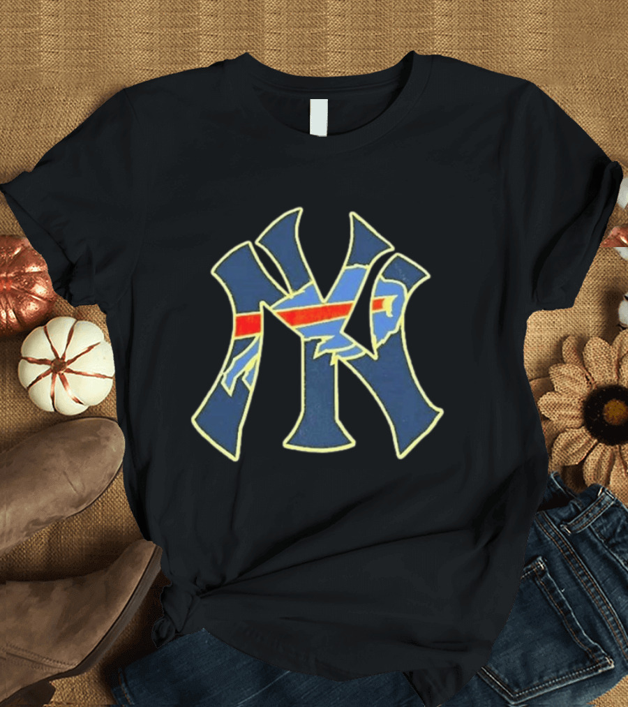New York Yankees Buffalo Bills Collaboration T-Shirt