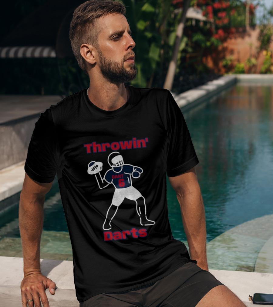 Throwin Darts Dart 6 New York Giants Football 2025 T-Shirt