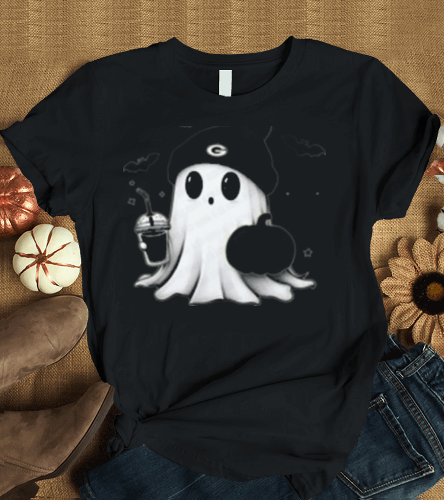 Halloween Green Bay Packers Ghost Pumpkin Football Fan Merchandise T-Shirt