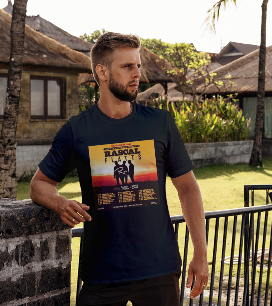 Celebrating 25 Years Life Is A Highway Tour Rascal Flatts Featuring Lauren Alaina Chris Lane T-Shirt