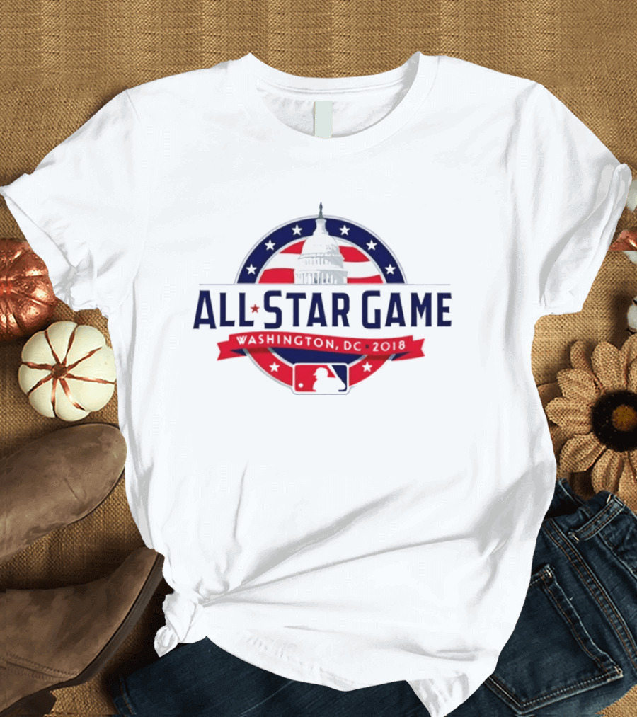 2018 MLB All Star Game Washington DC Capitol Baseball T-Shirt