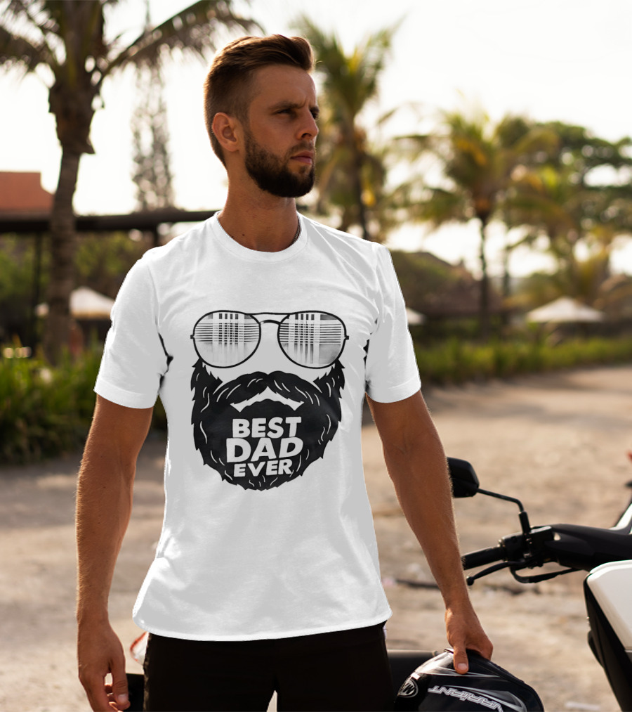 Best Dad Ever Beard Sunglasses T-Shirt