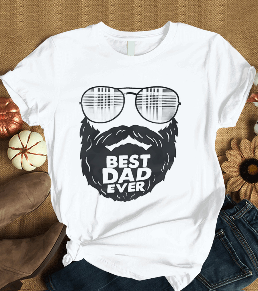 Best Dad Ever Beard Sunglasses T-Shirt