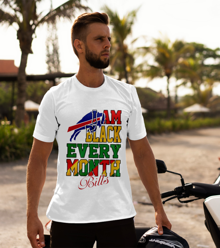 Buffalo Bills I Am Black Every Month Juneteenth Bills T-Shirt