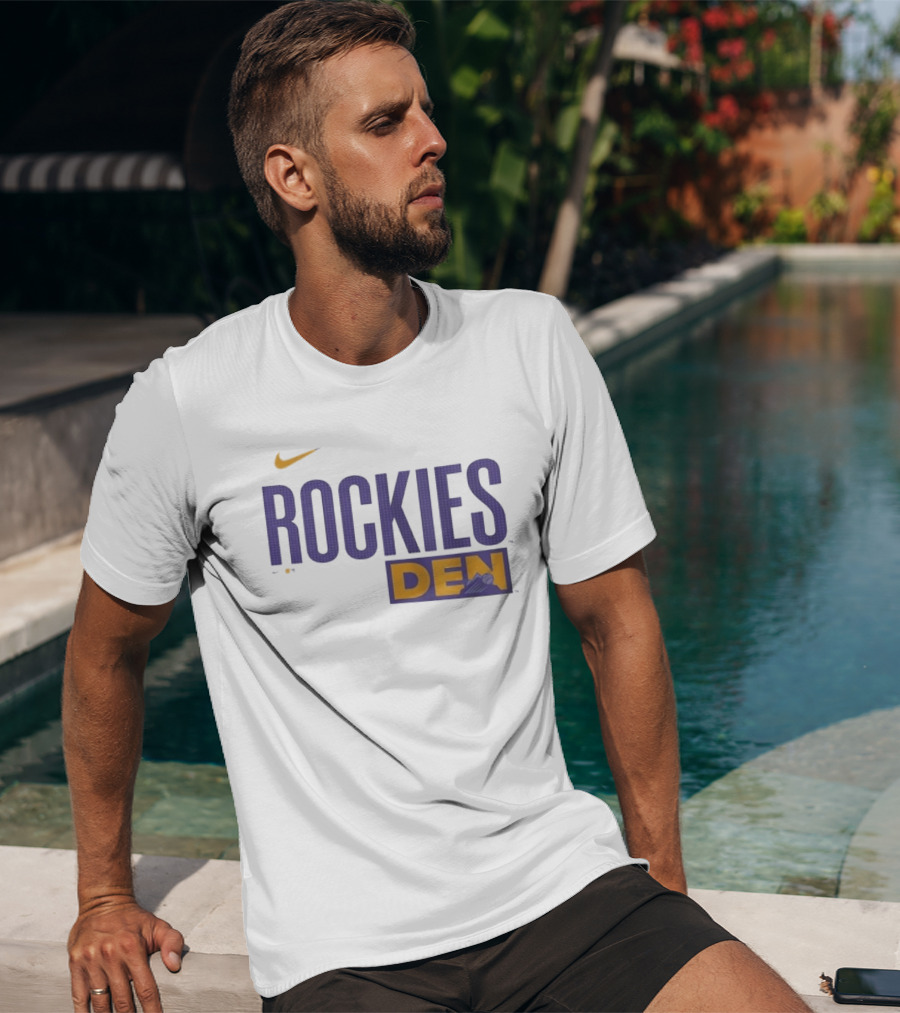 Colorado Rockies 2025 City Connect Rockies Nike DEN Wordmark T-Shirt
