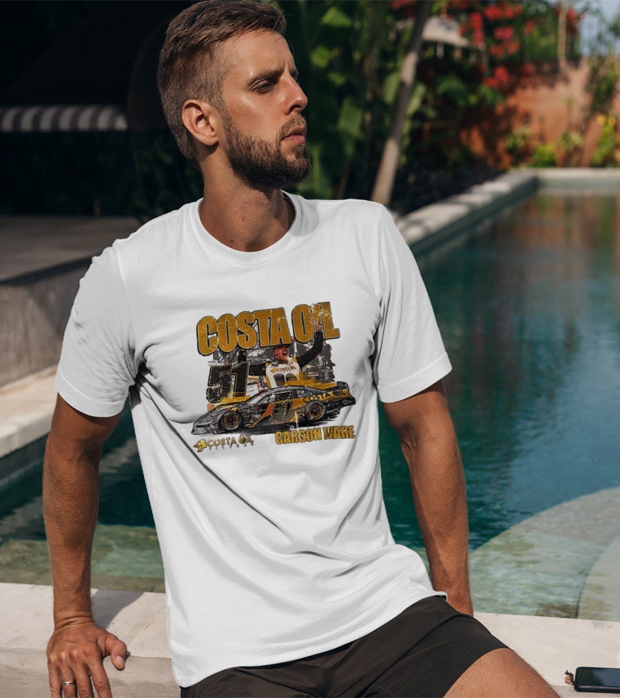 Costa Oil Racing Carson Ware 51 Nascar Victory Celebration T-Shirt