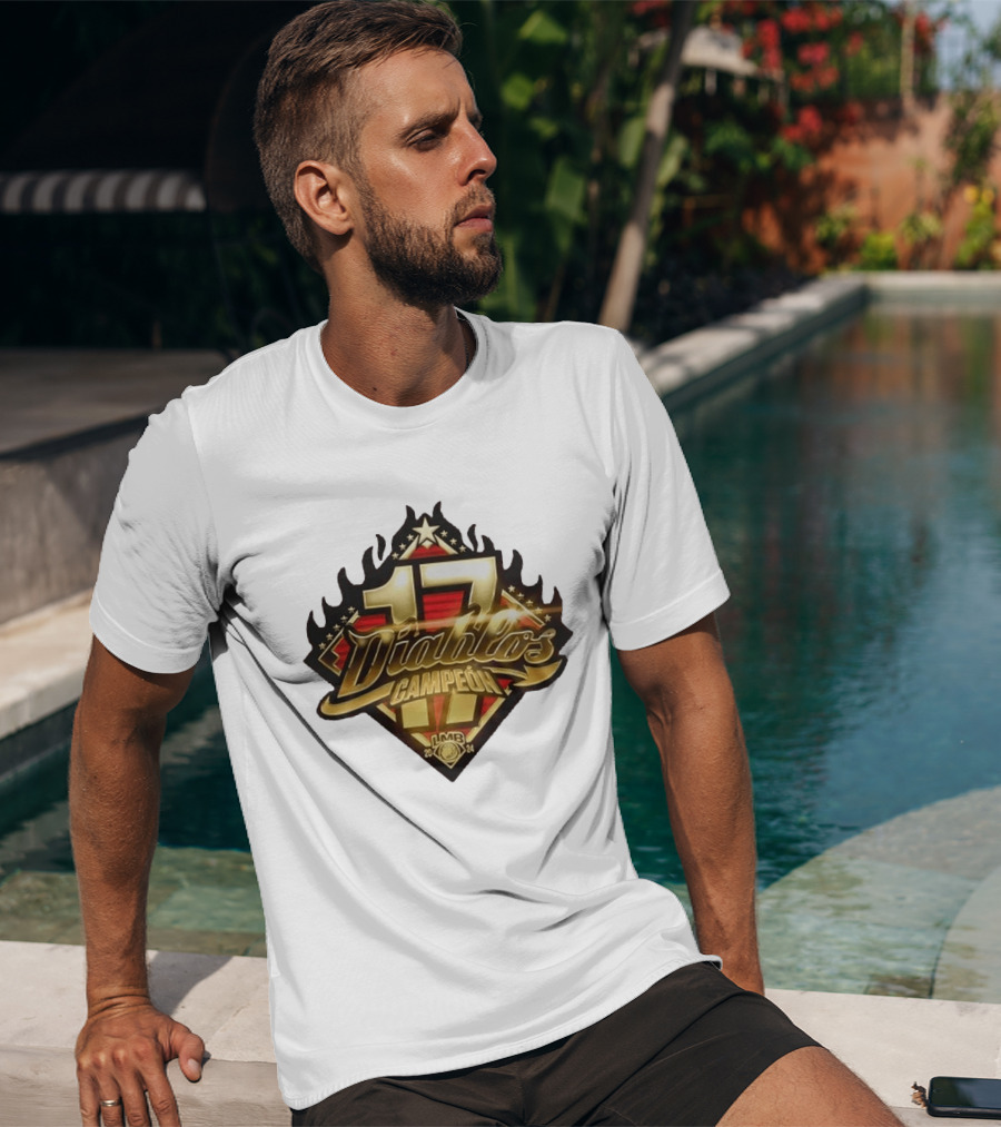 Diablos Rojos Del Mexico 17 Campeon LMB Serie Del Rey 2024 T-Shirt
