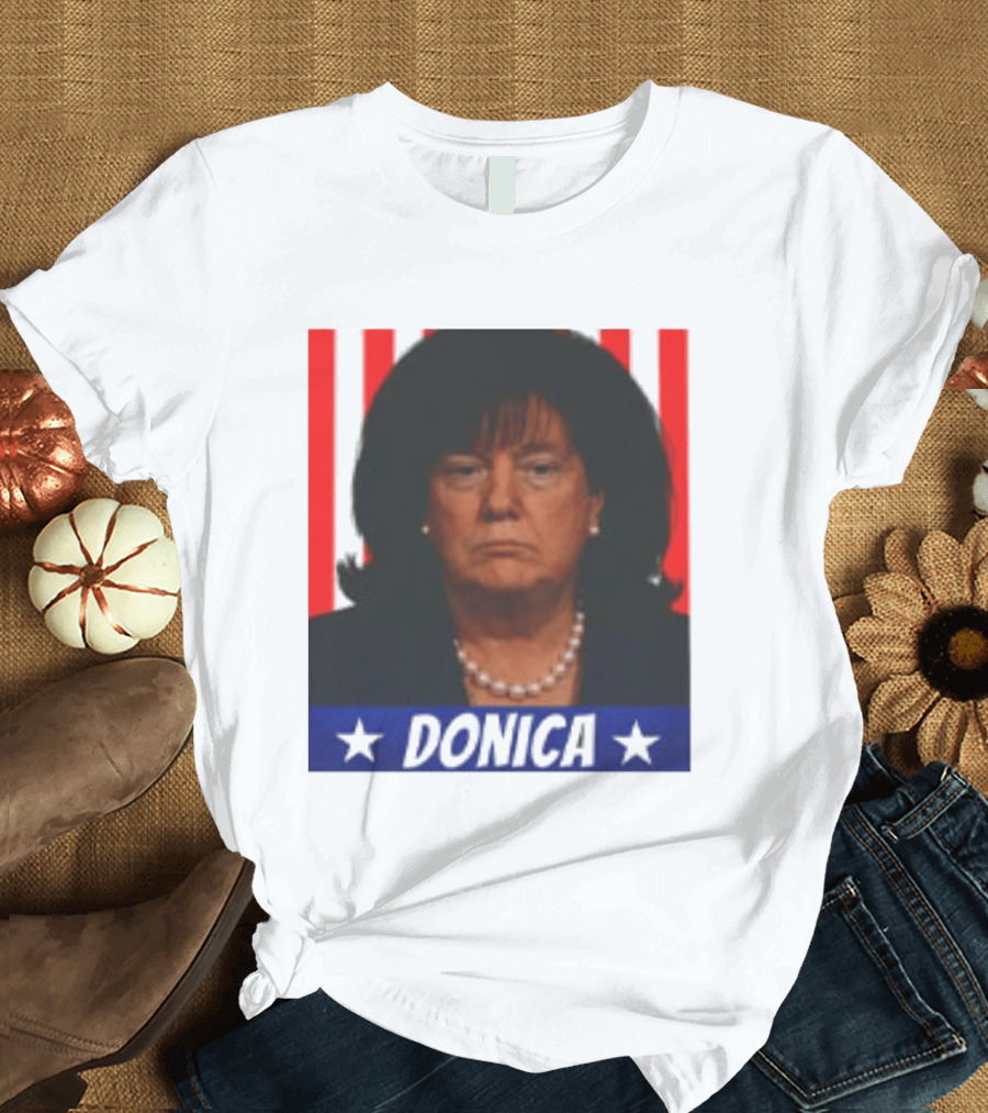 Donica Lewinsky 2025 Campaign Style Stars Red Stripes T-Shirt