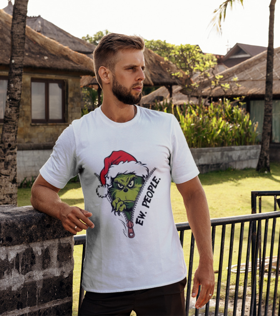 Ew People Grinch Christmas 2025 Holiday Humor T-Shirt