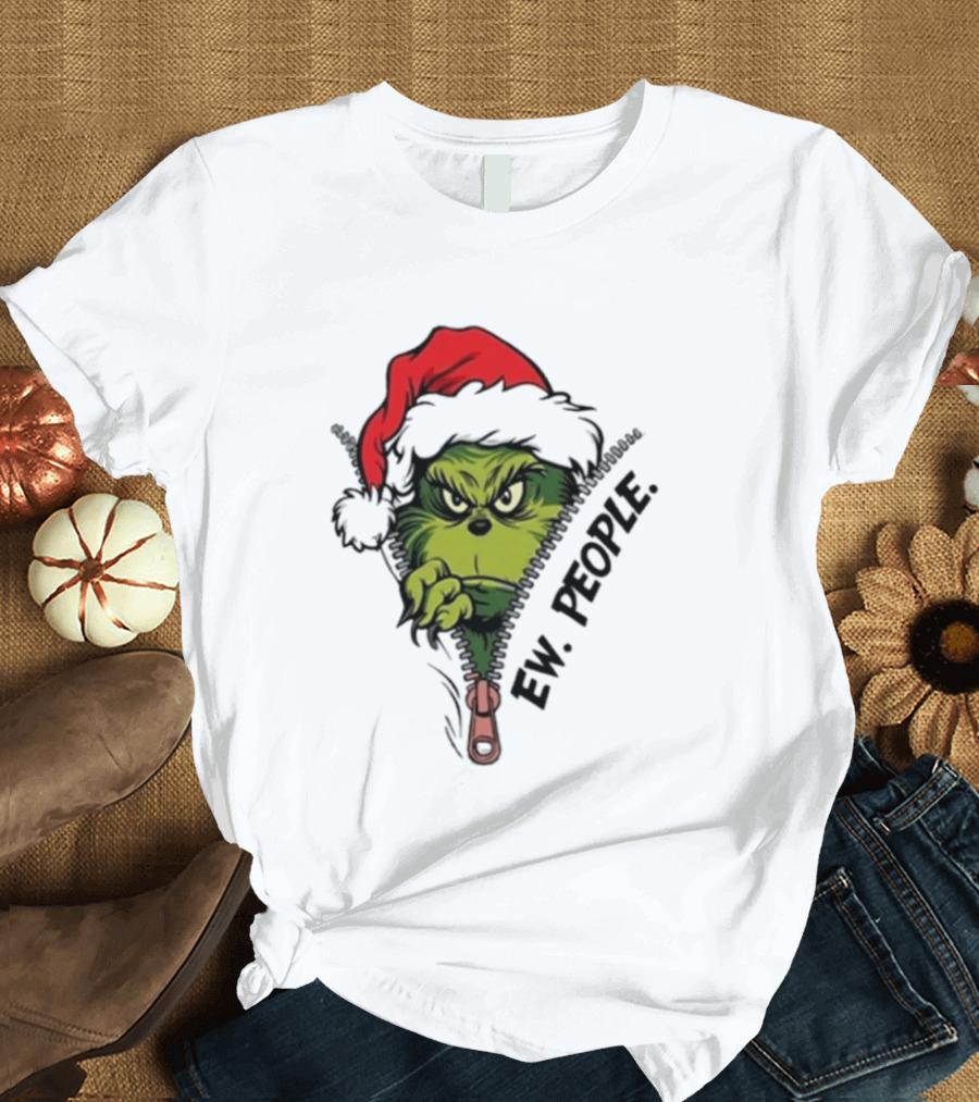 Ew People Grinch Christmas 2025 Holiday Humor T-Shirt