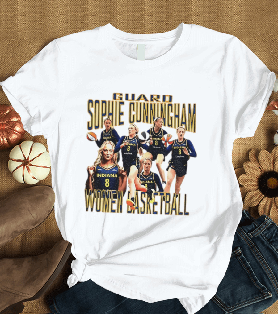Guard Sophie Cunningham Indiana Fever Women Basketball Player 8 T-Shirt
