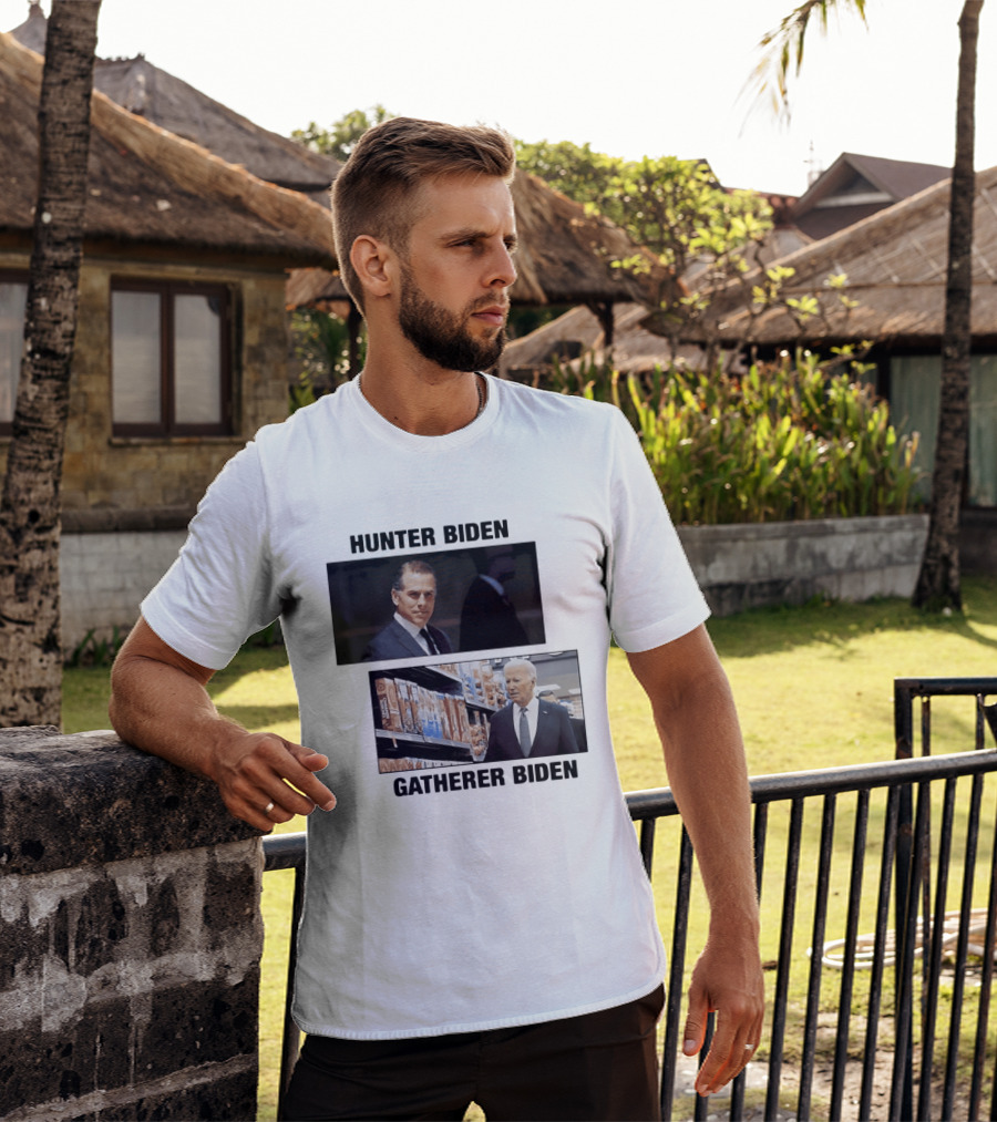 Hunter Biden Gatherer Biden Humorous Political Parody Image T-Shirt