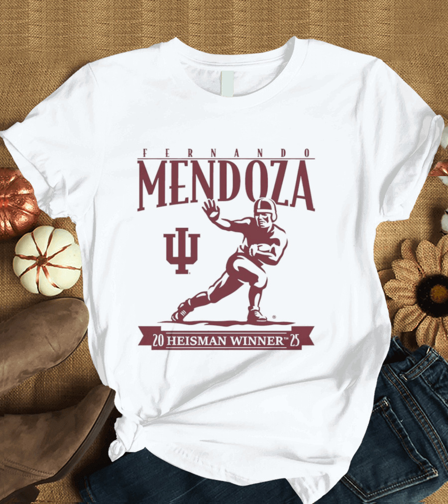 Indiana Football Fernando Mendoza Heisman Winner 2025 T-Shirt