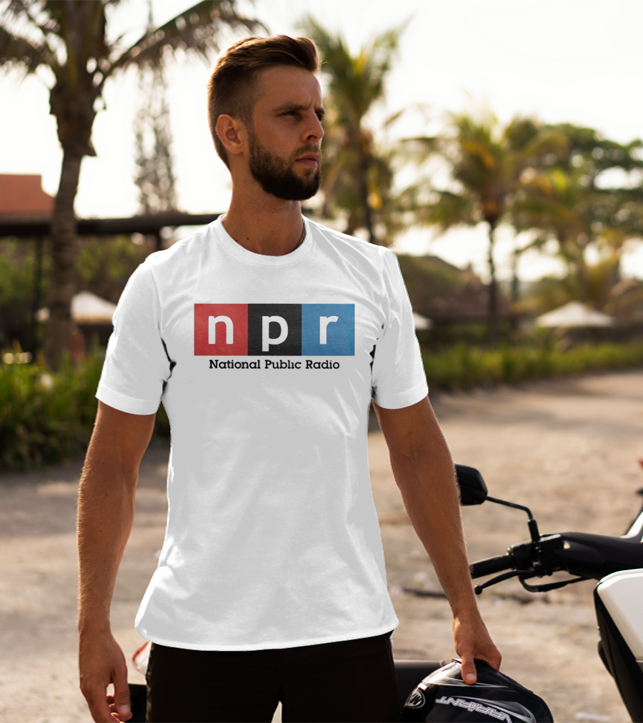 NPR National Public Radio Iconic Logo Red Black Blue T-Shirt