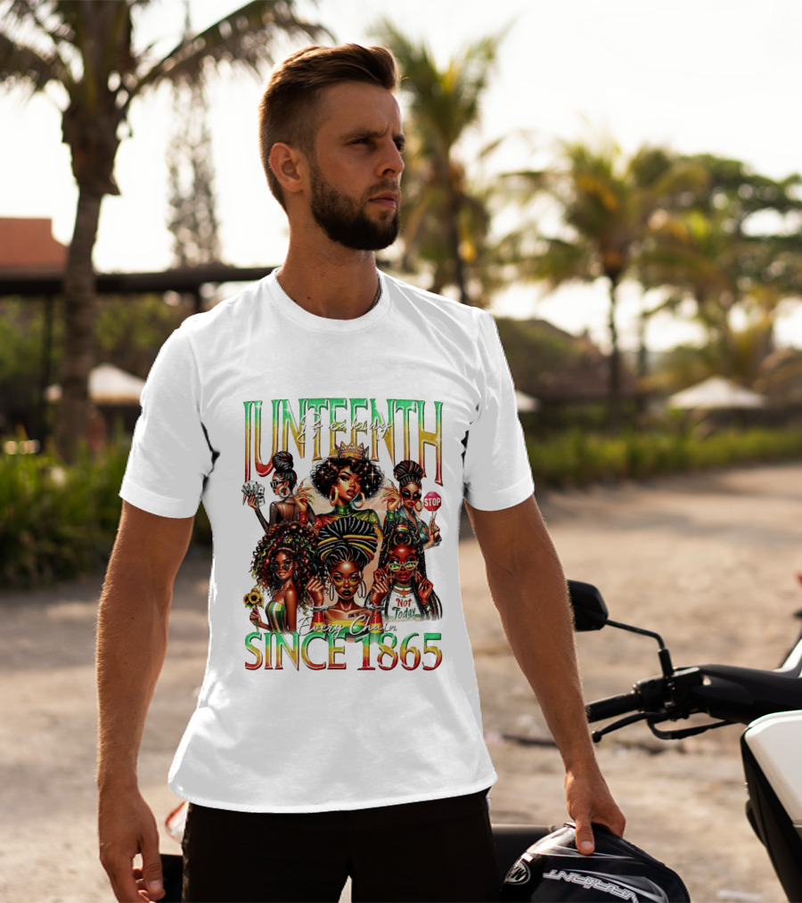 Juneteenth Breaking Every Chain Black Girl Since 1865 T-Shirt