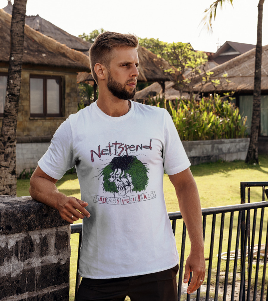 Nettspend Badassfuckingkid Grunge Skull Tour T-Shirt