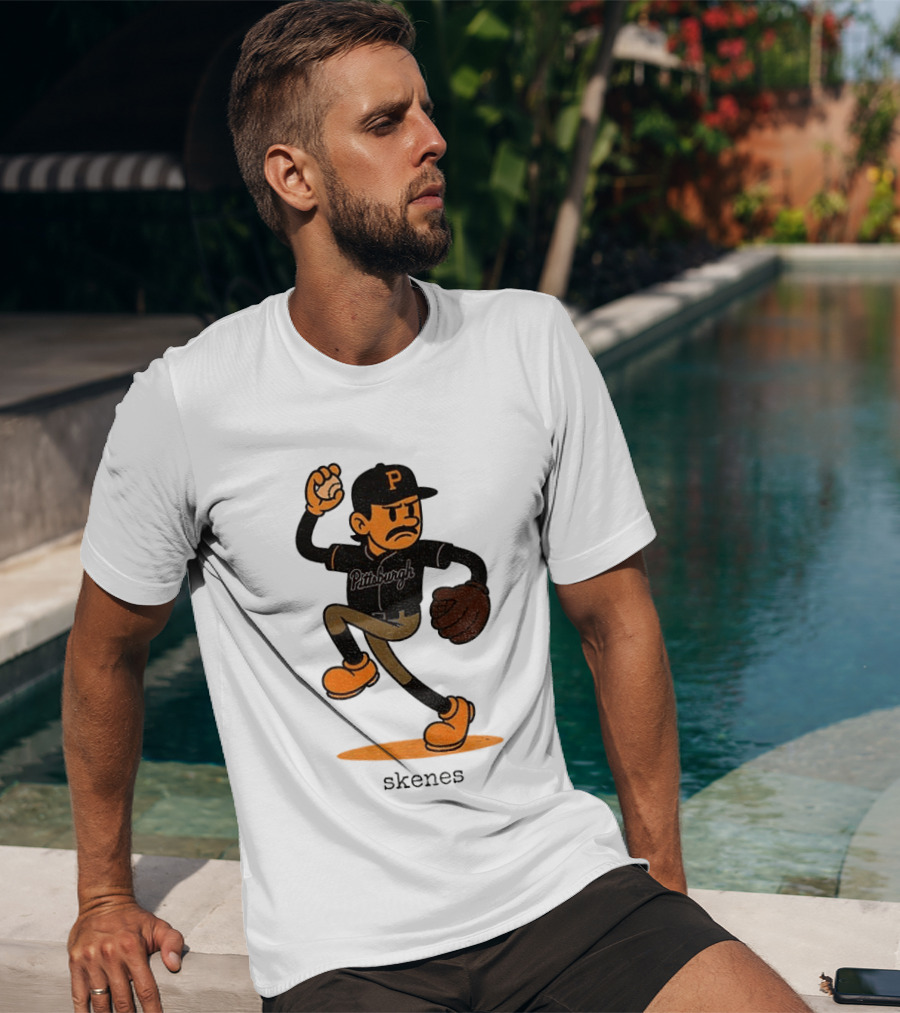 Paul Skenes Pittsburgh P Baseball MLB Cartoon Skenes T-Shirt