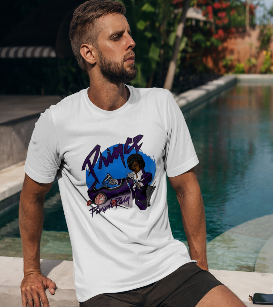 Prince Purple Rain Motorcycle 80s Music T-Shirt