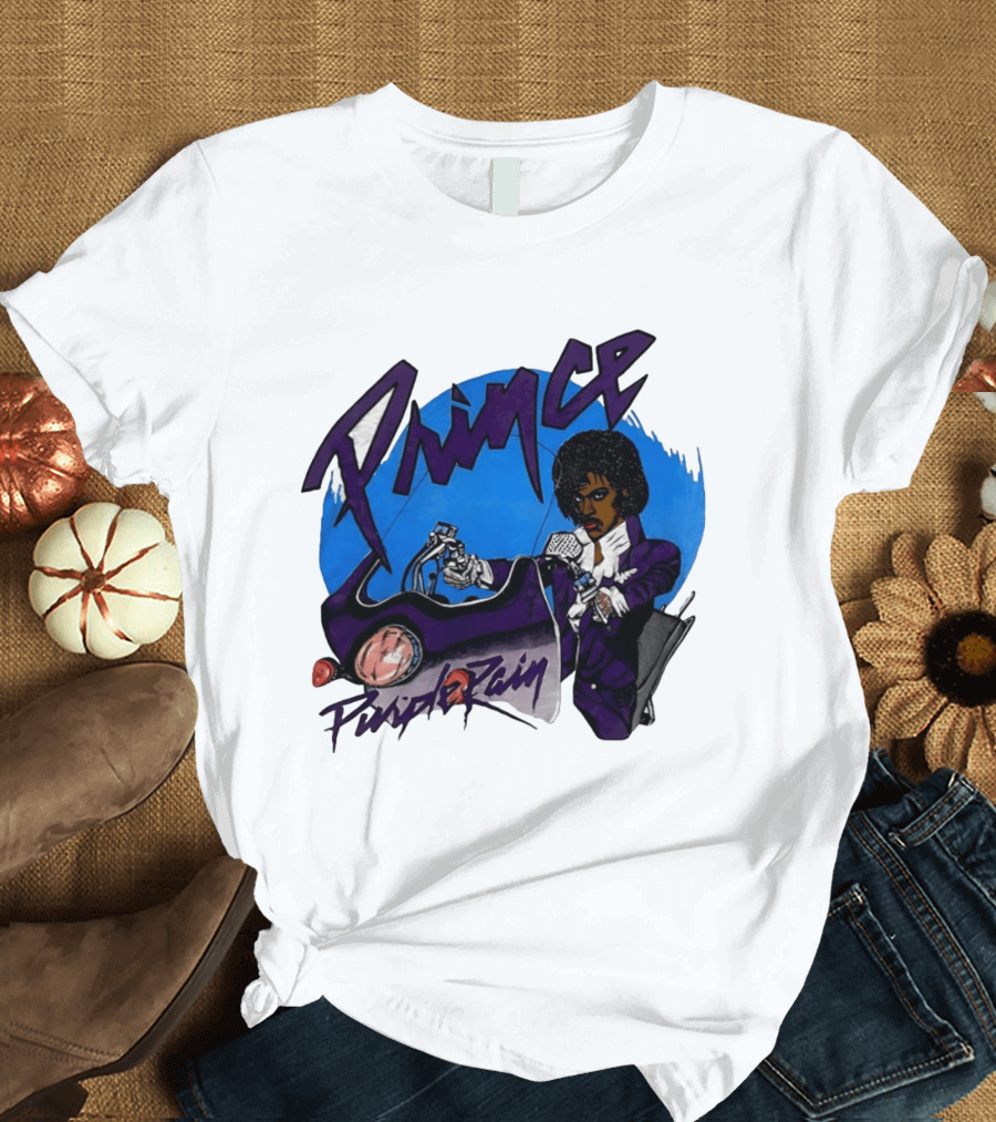 Prince Purple Rain Motorcycle 80s Music T-Shirt