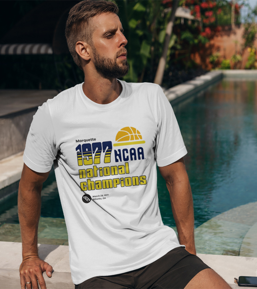 Marquette 1977 NCAA National Champions Basketball March 28_ASTRO_NY T-Shirt