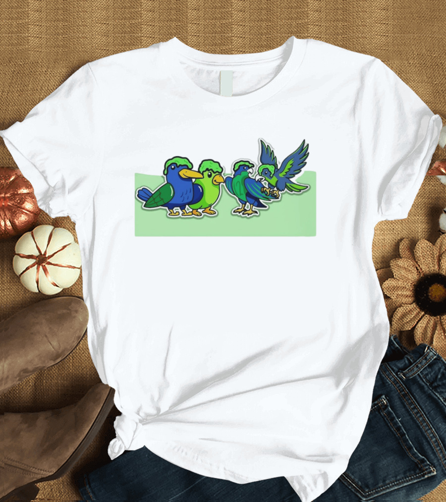 Seattle Seahawks X Nickelodeon NVP Parrot Paint T-Shirt