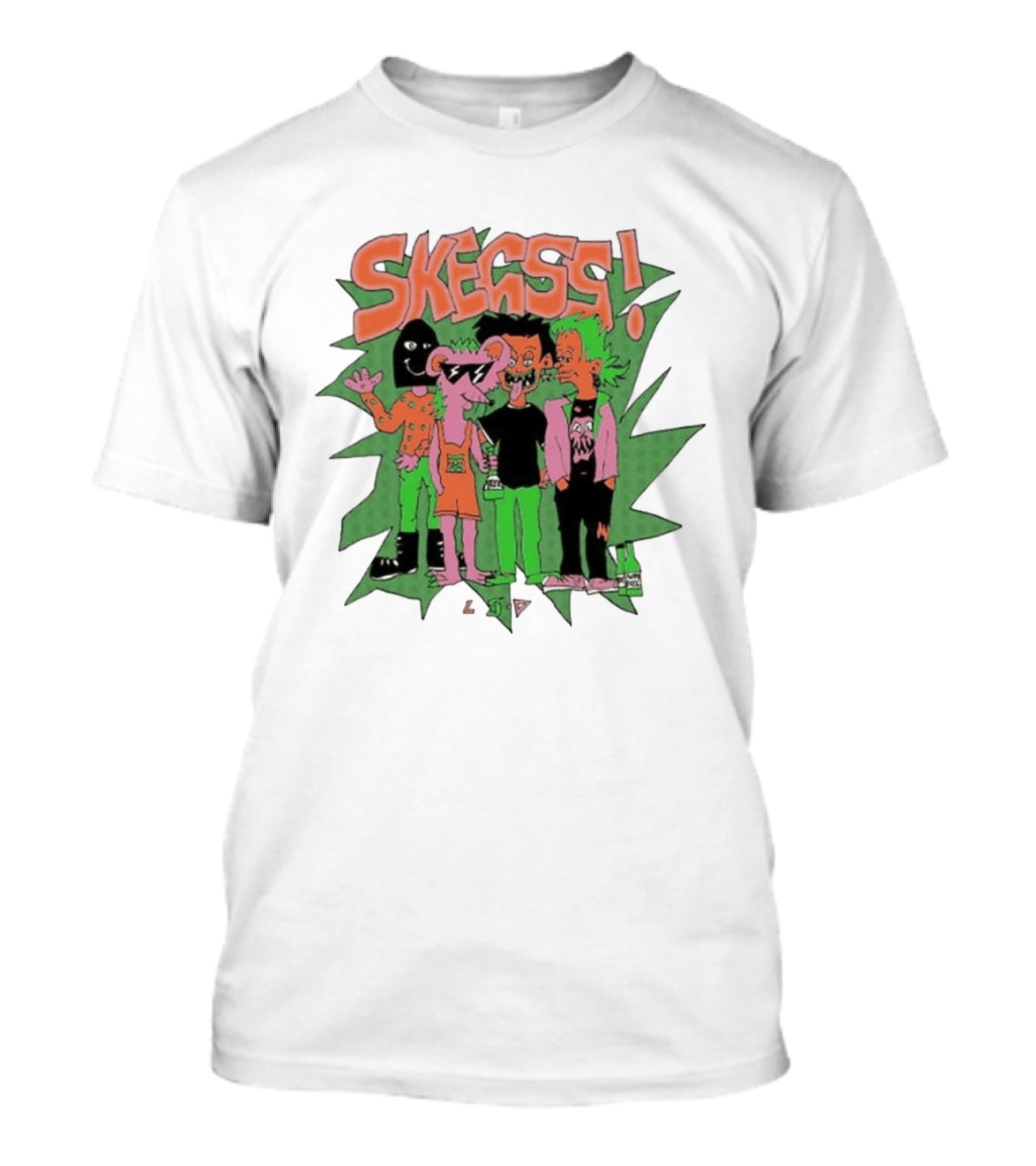 Skegss LSD Irvine Cartoon Characters Green T-Shirt