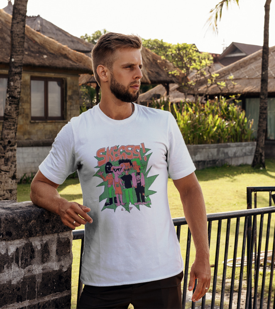 Skegss LSD Irvine Cartoon Characters Green T-Shirt