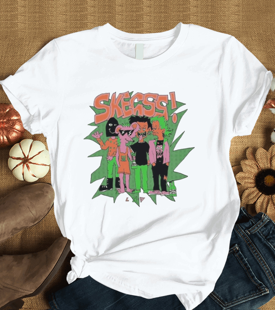 Skegss LSD Irvine Cartoon Characters Green T-Shirt