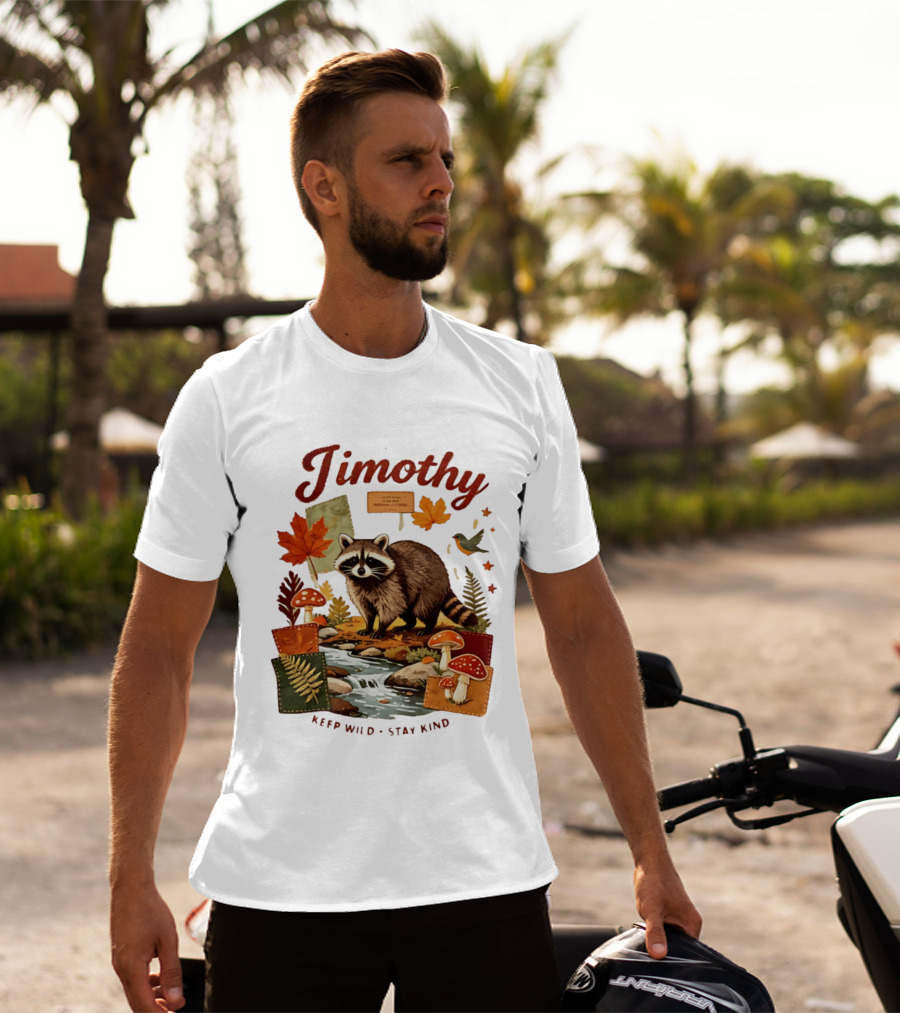 Jimothy Raccoon Autumn Nature 2026 Keep Wild Stay Kind T-Shirt