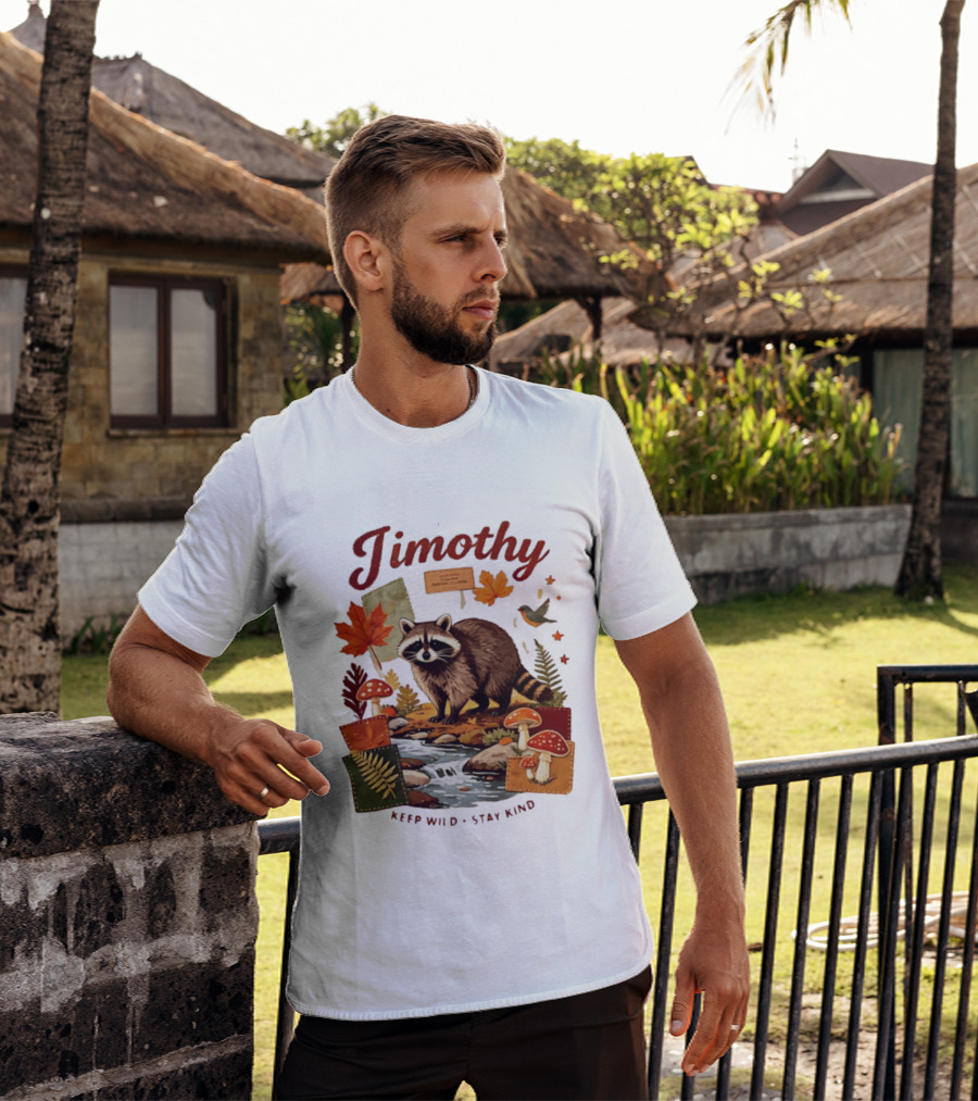 Jimothy Raccoon Autumn Nature 2026 Keep Wild Stay Kind T-Shirt