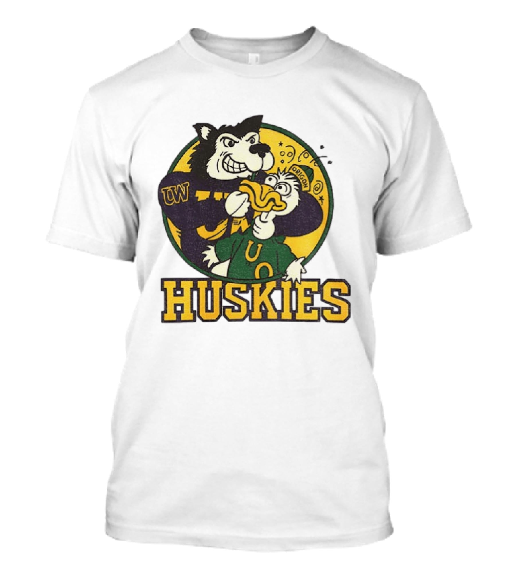 UW Huskies Vs Oregon Ducks Rivalry Football Showdown T-Shirt