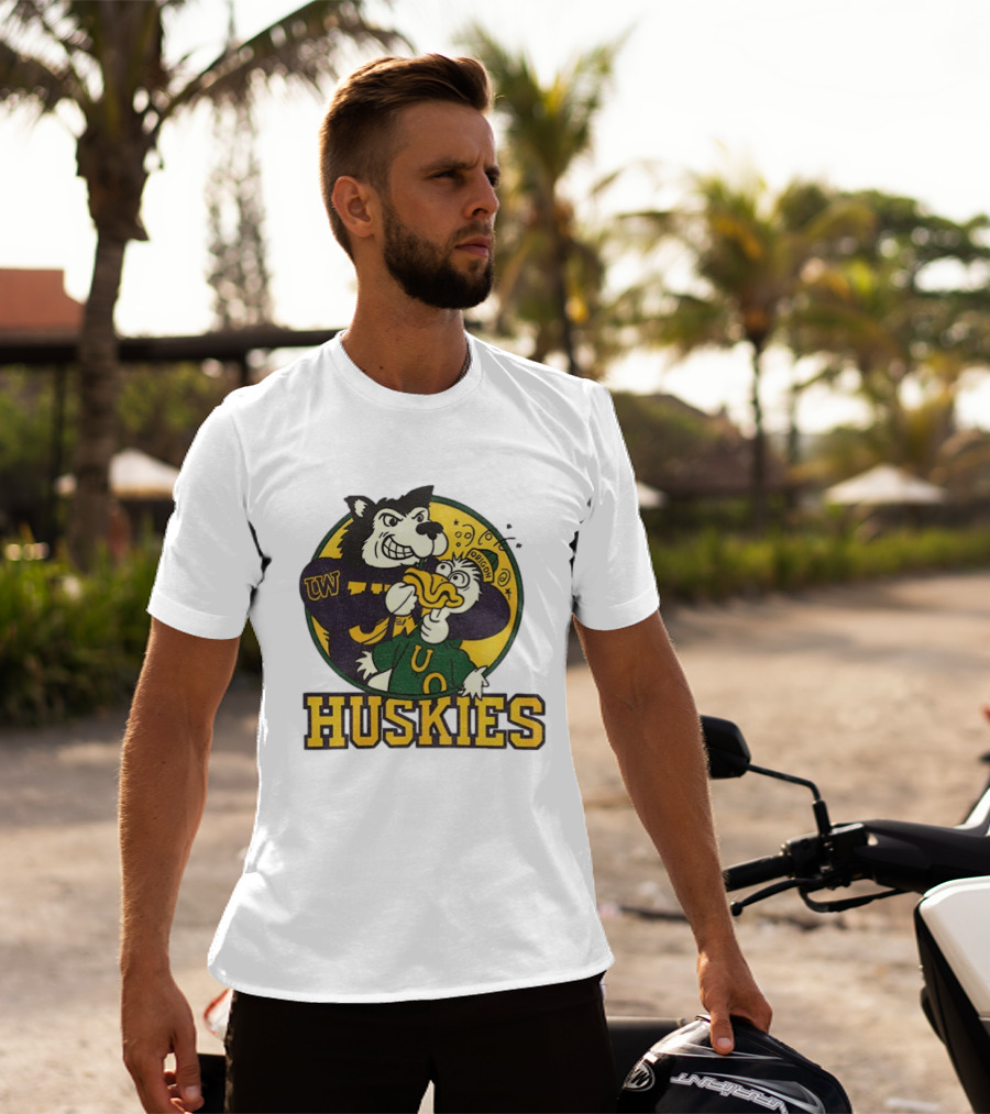 UW Huskies Vs Oregon Ducks Rivalry Football Showdown T-Shirt