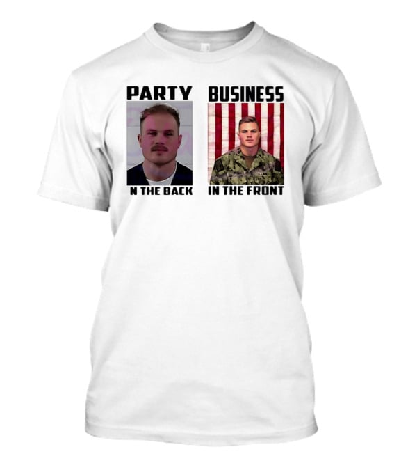 Party In The Back Business In The Front Zach Bryan U.S. Navy T-Shirt