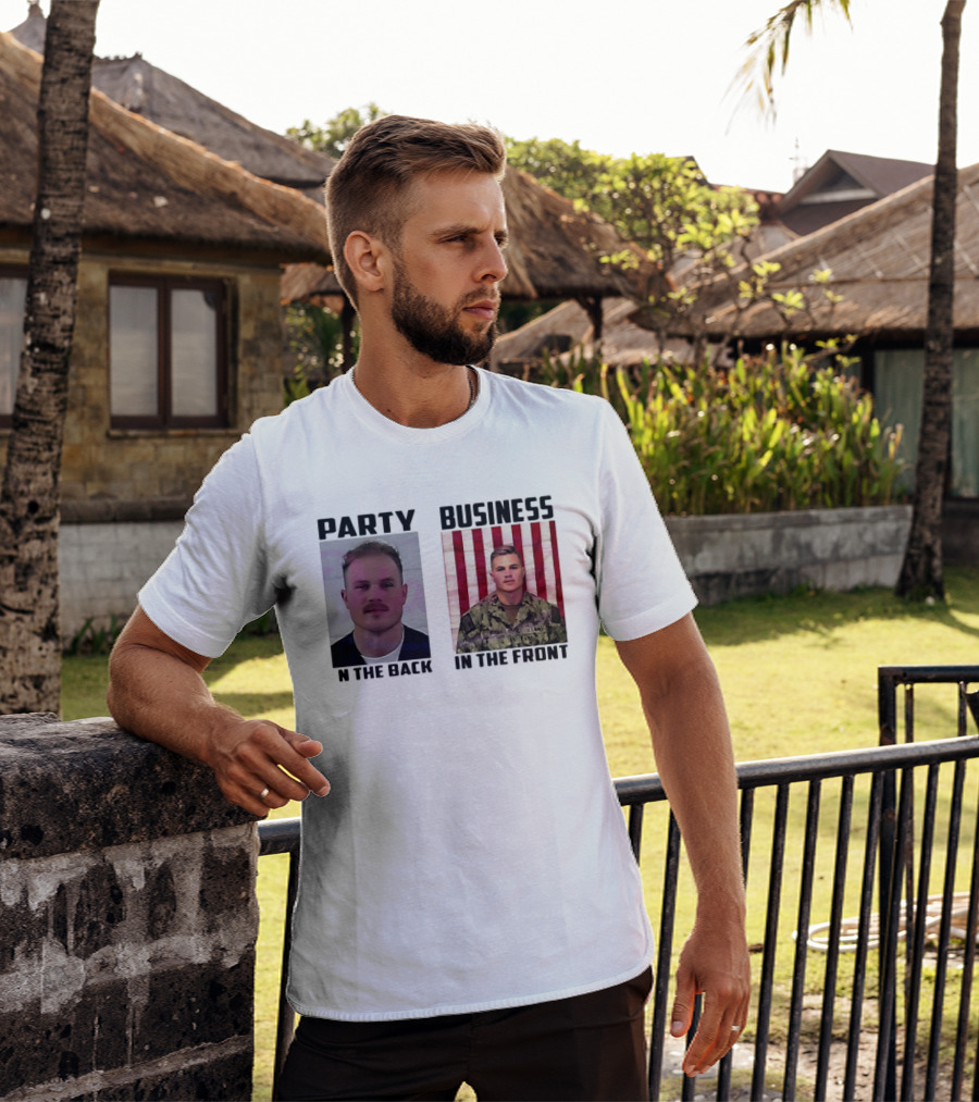 Party In The Back Business In The Front Zach Bryan U.S. Navy T-Shirt