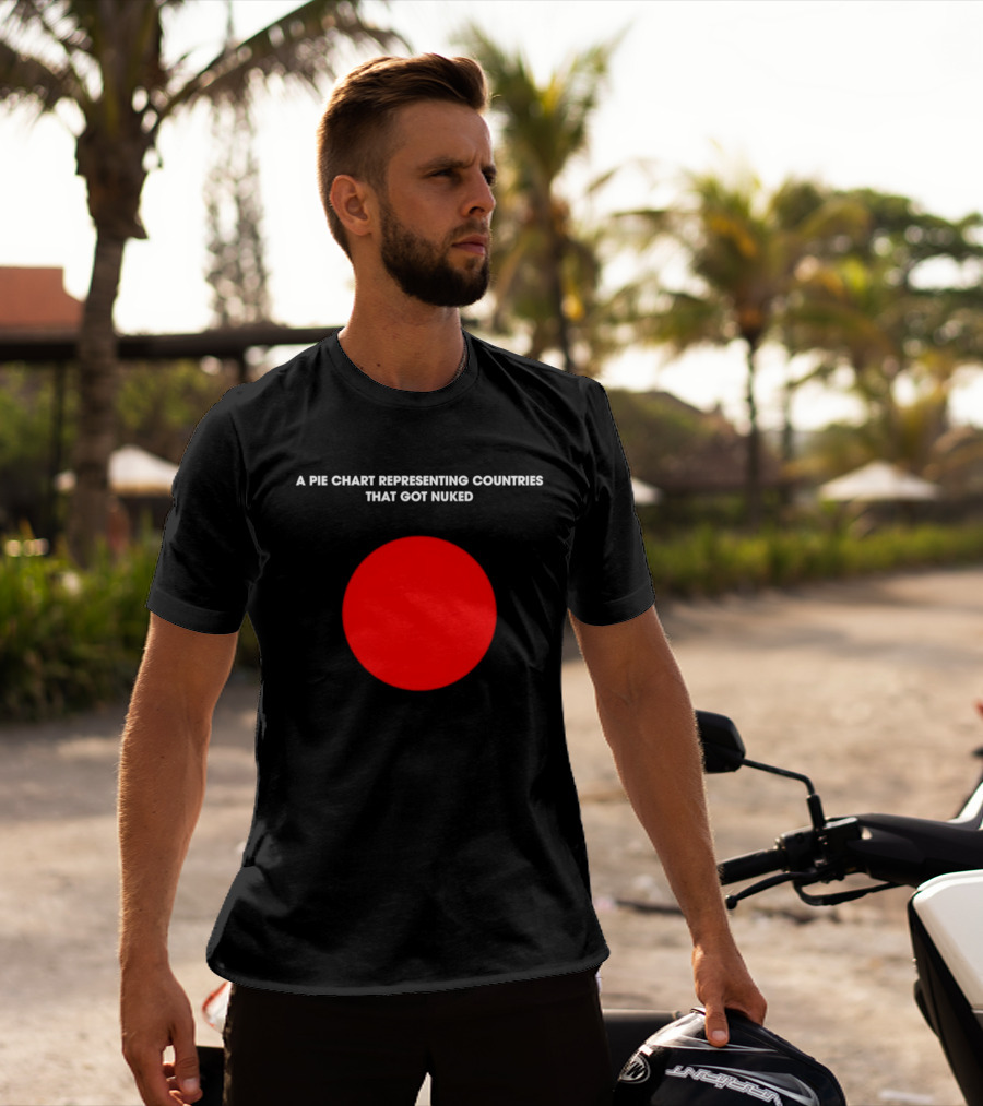 Pie Chart Japan Flag Nuked Countries T-Shirt