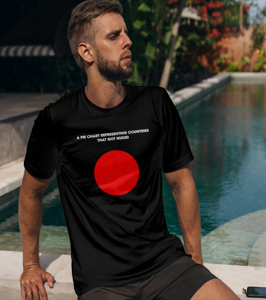 Pie Chart Japan Flag Nuked Countries T-Shirt